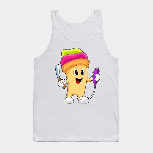 Sundae Hairdresser Razor Tank Top by Markus Schnabel